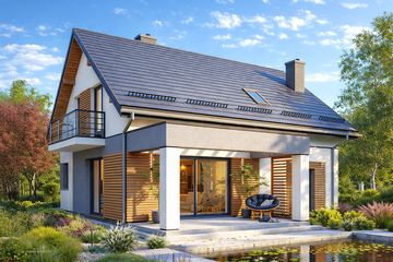  Projekt domu APS 254 wariant 3 (LUA1693) - projekt domu parterowego z poddaszem - Zdjęcie 1