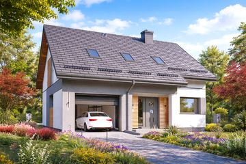  Projekt domu APS 254 wariant 3 (LUA1693) - projekt domu parterowego z poddaszem - Zdjęcie 2