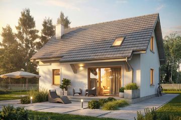  Projekt domu Krajobrazy 103 (WRN1596) - projekt domu parterowego z poddaszem - Zdjęcie 3