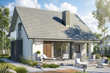  Projekt domu Krajobrazy 109 (WRN1597) - projekt domu parterowego z poddaszem - Zdjęcie 2