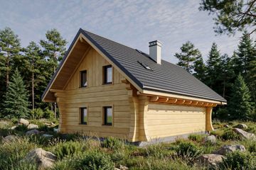  Projekt domu L-308 X (SLU1063) - projekt domu parterowego z poddaszem - Zdjęcie 2