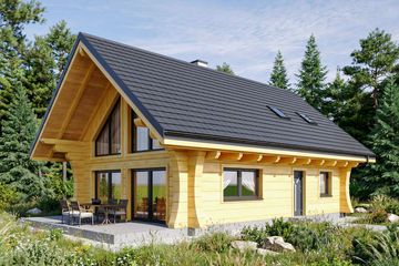  Projekt domu L-308 X (SLU1063) - projekt domu parterowego z poddaszem - Zdjęcie 1