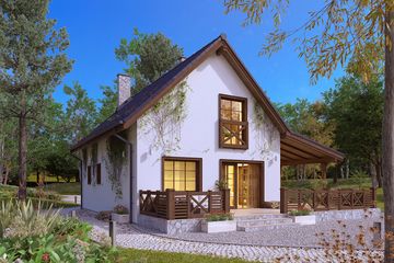  Projekt domu Aksamitka 4 (BSA2403) - projekt domu parterowego z poddaszem - Zdjęcie 3