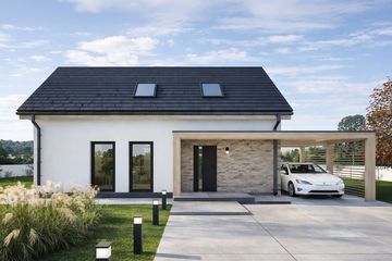  Projekt domu D1-81 (JGD1000) - projekt domu parterowego z poddaszem - Zdjęcie 1