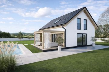  Projekt domu D2-85 (JGD1002) - projekt domu parterowego z poddaszem - Zdjęcie 4