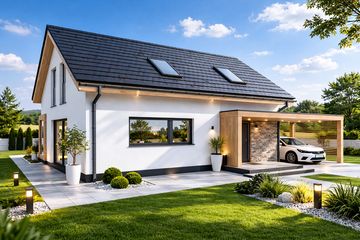  Projekt domu D2S-85 (JGD1003) - projekt domu parterowego z poddaszem - Zdjęcie 1