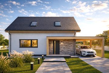  Projekt domu D3-95 (JGD1004) - projekt domu parterowego z poddaszem - Zdjęcie 1