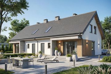  Projekt domu Krajobrazy 130 (WRN1607) - projekt domu parterowego z poddaszem - Zdjęcie 1