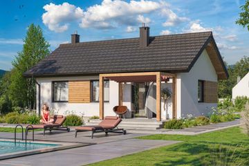  Projekt domu Tania 5 B paliwo stałe (WOE1222) - projekt domu parterowego - Zdjęcie 3