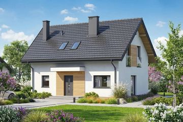  Projekt domu Jestem u siebie 90 (GDF1011) - projekt domu parterowego z poddaszem - Zdjęcie 1