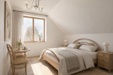 Projekt domu Kos (372) - parterowy z poddaszem dom o powierzchni 101,20 m², dach dwuspadowy - ujęcie 7