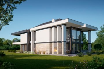 Projekt domu LK&1337 - z pełnym piętrem dom o powierzchni 346,01 m², dach kopertowy - ujęcie 5