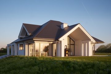 Projekt domu LK&1322 - parterowy z poddaszem dom o powierzchni 169,97 m², dach kopertowy - ujęcie 4