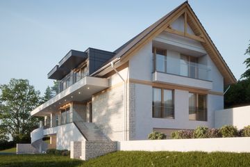 Projekt domu LK&1318 - parterowy z poddaszem dom o powierzchni 273,49 m², dach dwuspadowy - ujęcie 3