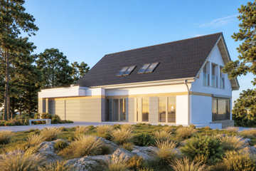 Projekt domu LK&1313 - parterowy z poddaszem dom o powierzchni 195,52 m², dach dwuspadowy - ujęcie 4