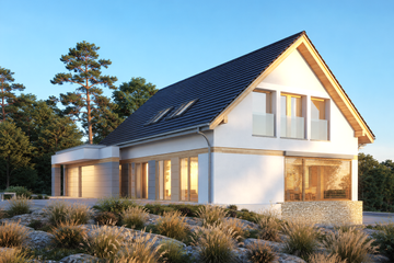 Projekt domu LK&1313 - parterowy z poddaszem dom o powierzchni 195,52 m², dach dwuspadowy - ujęcie 5