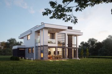 Projekt domu LK&1308 - z pełnym piętrem dom o powierzchni 227,85 m², dach kopertowy - ujęcie 4