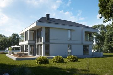 Projekt domu LK&1306 - z pełnym piętrem dom o powierzchni 258,38 m², dach kopertowy - ujęcie 4