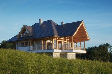 Projekt domu LK&1304 - parterowy z poddaszem dom o powierzchni 269,57 m², dach kopertowy - ujęcie 2