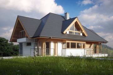 Projekt domu LK&1304 - parterowy z poddaszem dom o powierzchni 269,57 m², dach kopertowy - ujęcie 3