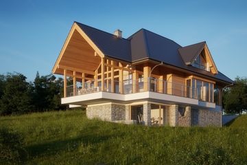 Projekt domu LK&1304 - parterowy z poddaszem dom o powierzchni 269,57 m², dach kopertowy - ujęcie 4