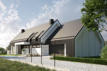 Projekt domu LK&1302 - parterowy z poddaszem dom o powierzchni 174,14 m², dach dwuspadowy - ujęcie 2
