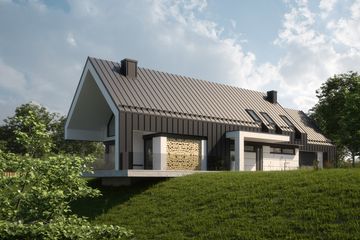Projekt domu LK&1302 - parterowy z poddaszem dom o powierzchni 174,14 m², dach dwuspadowy - ujęcie 4