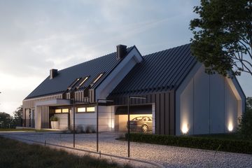 Projekt domu LK&1302 - parterowy z poddaszem dom o powierzchni 174,14 m², dach dwuspadowy - ujęcie 5