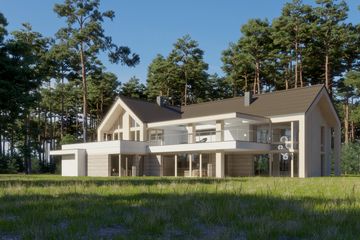 Projekt domu LK&1301 - parterowy z poddaszem dom o powierzchni 374,89 m², dach wielospadowy - ujęcie 5