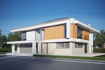 Projekt domu LK&1299 - z pełnym piętrem dom o powierzchni 230,04 m², dach kopertowy - ujęcie 2