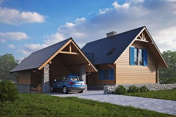 Projekt domu LK&1297 - parterowy z poddaszem dom o powierzchni 150,87 m², dach dwuspadowy - ujęcie 4