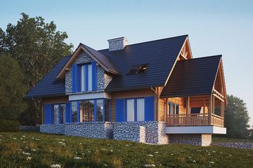 Projekt domu LK&1297 - parterowy z poddaszem dom o powierzchni 150,87 m², dach dwuspadowy - ujęcie 6