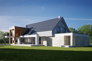 Projekt domu LK&1284 - parterowy z poddaszem dom o powierzchni 300,61 m², dach dwuspadowy - ujęcie 3