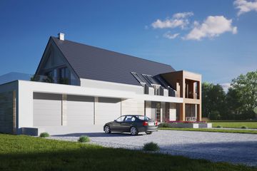 Projekt domu LK&1284 - parterowy z poddaszem dom o powierzchni 300,61 m², dach dwuspadowy - ujęcie 4