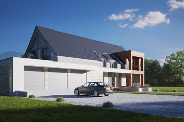Projekt domu LK&1284 - parterowy z poddaszem dom o powierzchni 300,61 m², dach dwuspadowy - ujęcie 9