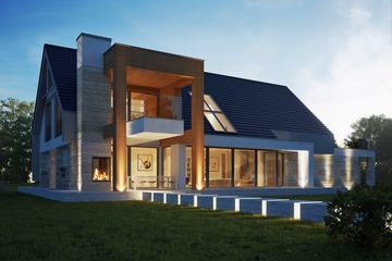 Projekt domu LK&1284 - parterowy z poddaszem dom o powierzchni 300,61 m², dach dwuspadowy - ujęcie 10