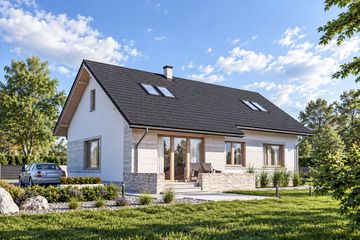 Projekt domu LK&1273 - parterowy dom o powierzchni 87,53 m², dach dwuspadowy - ujęcie 3