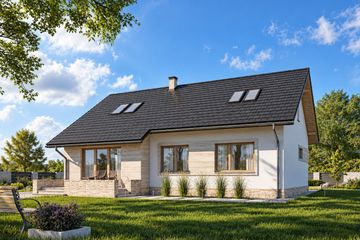Projekt domu LK&1273 - parterowy dom o powierzchni 87,53 m², dach dwuspadowy - ujęcie 5