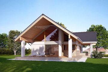 Projekt domu LK&1144 - parterowy z poddaszem dom o powierzchni 151,27 m², dach dwuspadowy - ujęcie 4