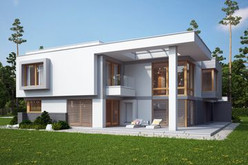Projekt domu LK&1142 - z pełnym piętrem dom o powierzchni 270,66 m², dach płaski - ujęcie 5