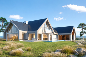 Projekt domu LK&1140 - parterowy z poddaszem dom o powierzchni 311,88 m², dach dwuspadowy - ujęcie 2