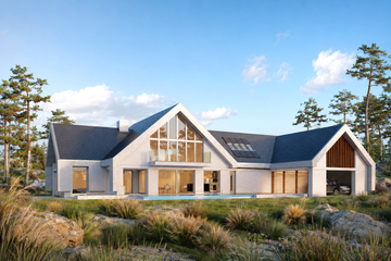Projekt domu LK&1140 - parterowy z poddaszem dom o powierzchni 311,88 m², dach dwuspadowy - ujęcie 3