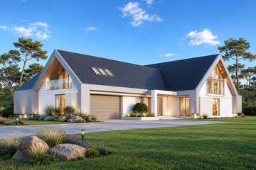 Projekt domu LK&1140 - parterowy z poddaszem dom o powierzchni 311,88 m², dach dwuspadowy - ujęcie 4