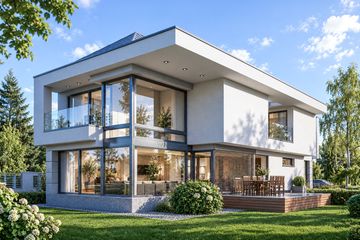 Projekt domu LK&1137 - z pełnym piętrem dom o powierzchni 187,18 m², dach kopertowy, koszt budowy 572 000 zł - ujęcie frontu