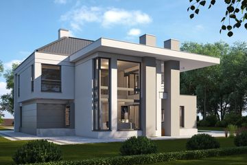 Projekt domu LK&1131 - z pełnym piętrem dom o powierzchni 174,21 m², dach kopertowy - ujęcie 3