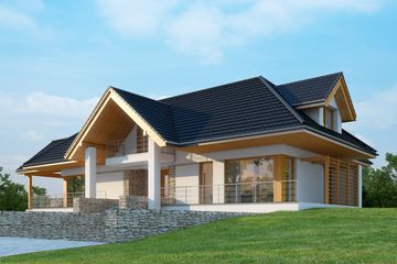 Projekt domu LK&1127 - parterowy z poddaszem dom o powierzchni 194,64 m², dach wielospadowy - ujęcie 3