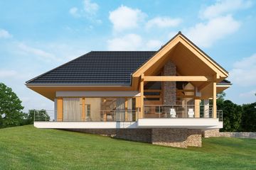 Projekt domu LK&1127 - parterowy z poddaszem dom o powierzchni 194,64 m², dach wielospadowy - ujęcie 4