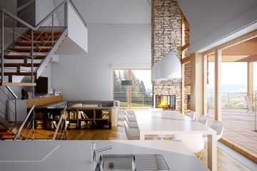 Projekt domu LK&1127 - parterowy z poddaszem dom o powierzchni 194,64 m², dach wielospadowy - ujęcie 8