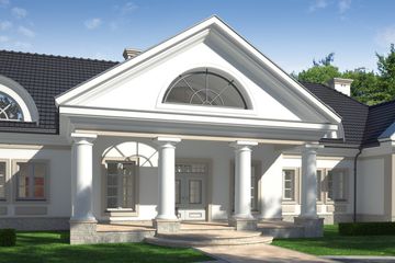 Projekt domu LK&1126 - parterowy z poddaszem dom o powierzchni 567,23 m², dach wielospadowy - ujęcie 2