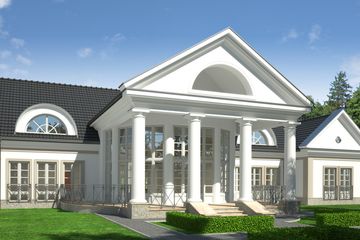 Projekt domu LK&1126 - parterowy z poddaszem dom o powierzchni 567,23 m², dach wielospadowy - ujęcie 3